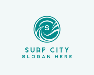 Surfing Waves Resort logo design