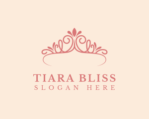 Pink Ornamental Tiara logo design