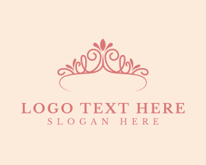 Classy - Pink Ornamental Tiara logo design