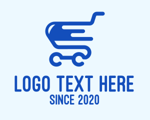 Purchase - Blue Abstract Shopping Cart logo design