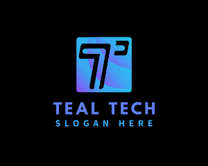 Tech Business Letter T logo design