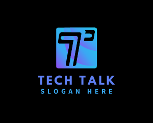Tech Business Letter T logo design