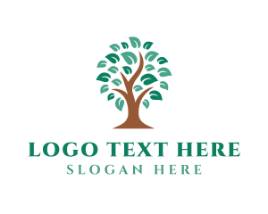 Natural Farm Tree logo design