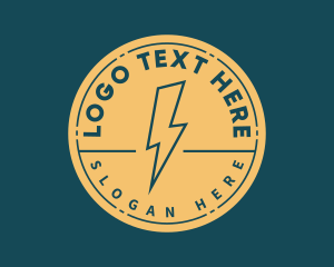 Natural Energy - Minimalist Electric Lightning logo design