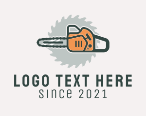 Electrical Cable - Chainsaw Hardware Tool logo design