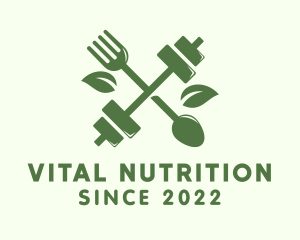 Nutritionist - Fork Nutritionist Barbell logo design