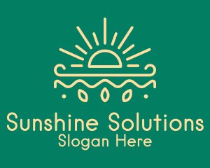Sunlight - Yellow Sun Nature Organics logo design