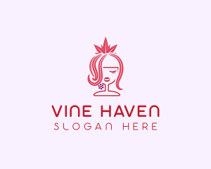 Grape Winery Queen  logo design