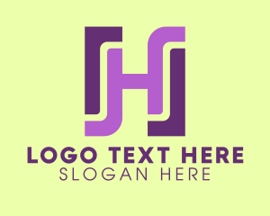 Rectangle - Architect Designer Letter H logo design