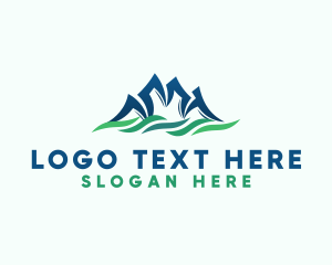 Mountaineering - Mountain Nature Travel logo design