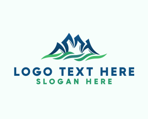 Hiker - Mountain Nature Travel logo design