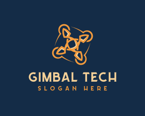 Tech Quadcopter Drone logo design