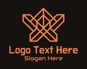Gaming Cafe - Orange Abstract Gaming logo design