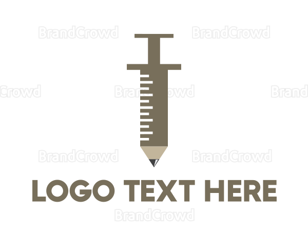 Pencil Medical Syringe Logo