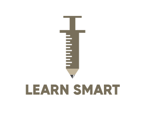 Educate - Pencil Medical Syringe logo design