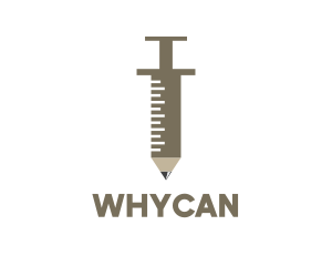 Learning - Pencil Medical Syringe logo design