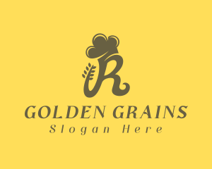 Grains - Baking Chef Letter R logo design