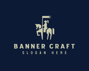 Medieval Knight Banner logo design