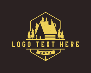 Camp - Cabin Forest Lodge logo design