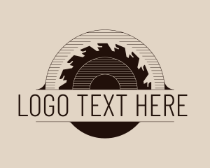 Logging - Vintage Carpentry Saw logo design
