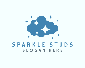 Starry Sparkle Cloud logo design