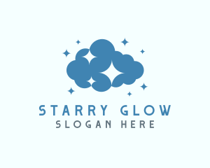 Starry Sparkle Cloud logo design