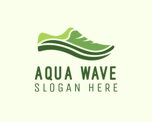 Modern Wave Shoe logo design