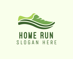 Modern Wave Shoe logo design