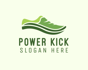 Modern Wave Shoe logo design