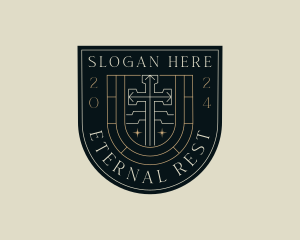 Funeral Home - Christian Worship Cross logo design