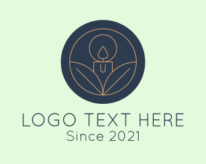 Lotus - Natural Scented Candle logo design