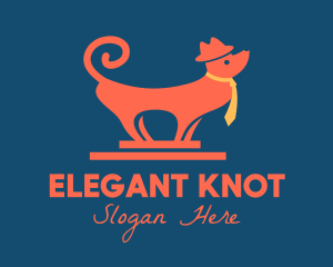 Necktie - Hat Necktie Dog logo design