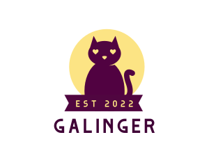 Cute Purple Cat Logo