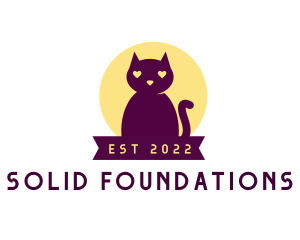 Cute Purple Cat Logo