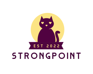 Vet - Cute Purple Cat logo design