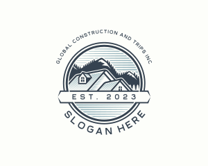 Residence - Residential House Roofing logo design