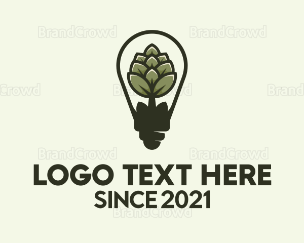 Beer Hops Light Bulb Logo