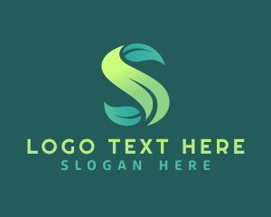 Eco Friendly - Organic Leaf Letter S logo design