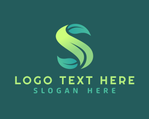 Tea - Organic Leaf Letter S logo design