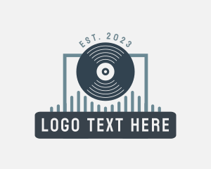 Casette Tape - Vinyl Record Music logo design