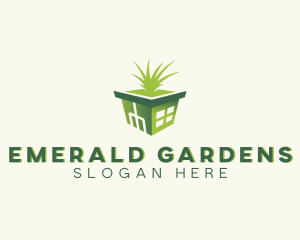 Greenhouse Grass Landscaping logo design