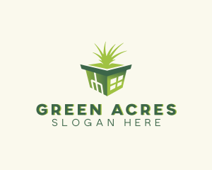 Greenhouse Grass Landscaping logo design