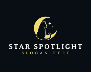 Night Cat Moon logo design