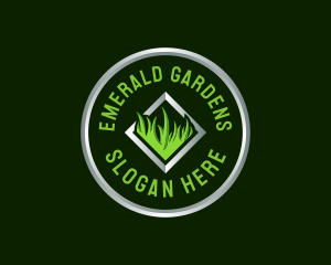 Grass Lawn Gardening logo design