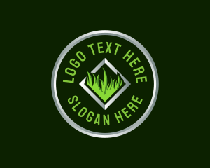 Grass Lawn Gardening Logo