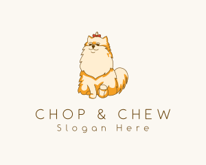 Cute Pomeranian Dog Logo