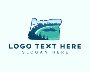 Geography - Crater Lake Oregon logo design