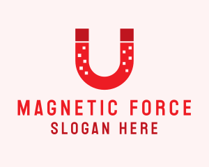 Electromagnet - Magnet Building Window logo design