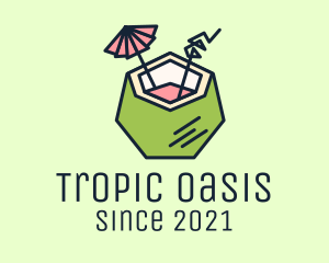 Tropic - Coconut Juice Drink logo design