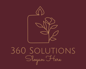 Floral Candle  Decor  logo design